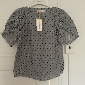 See By Chloe Pinstripe Dot Blouse